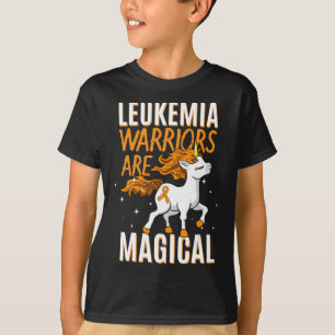 T-shirt Guerrier de la leucémie Licorne Magique Ourlet Rub
