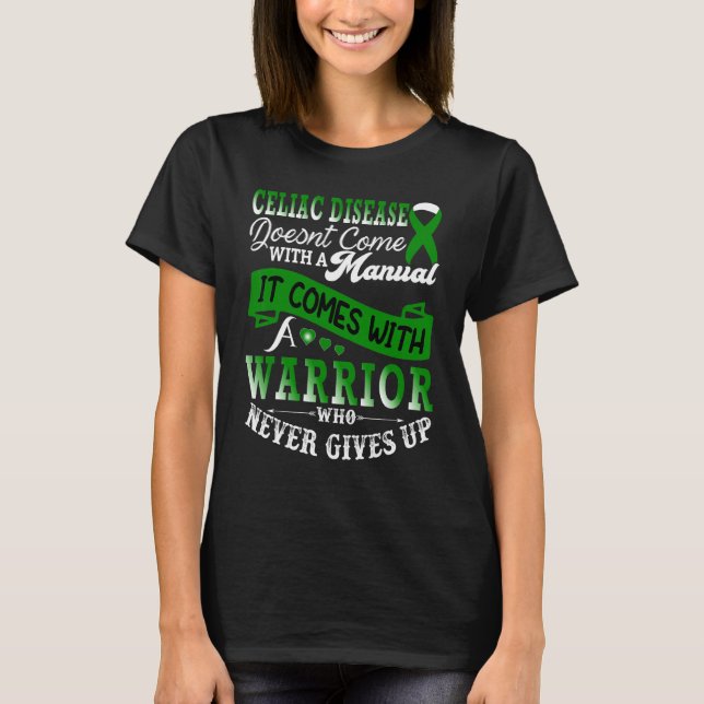 T-shirt Guerrier de la maladie coeliaque Soutien au ruban  (Devant)