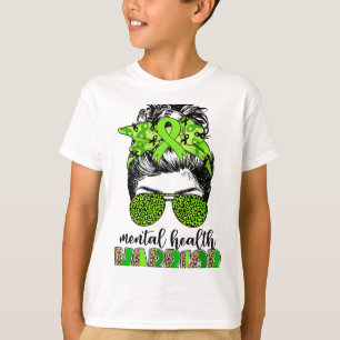 T-shirt Guerrier de la santé Messy Bun Problèmes de santé
