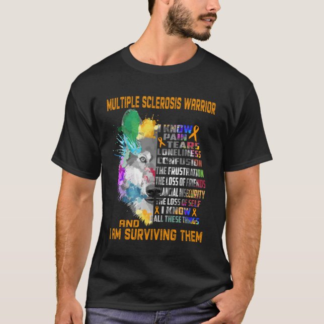 T-shirt Guerrier de la sclérose en plaques - Je Connais To (Devant)