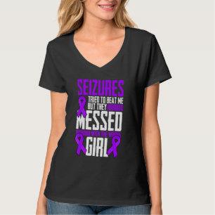 T-shirt Guerrier de l'épilepsie de la fille courageuse dis