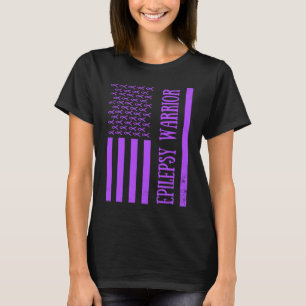 T-shirt Guerrier de l'épilepsie Violet Mois de la sensibil