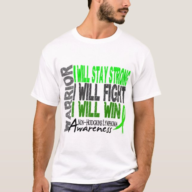 T-shirt Guerrier de lymphome de Non-Hodgkins (Devant)