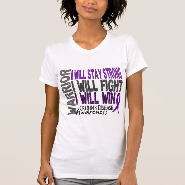 T-shirt Guerrier de maladie de Crohn (Devant)