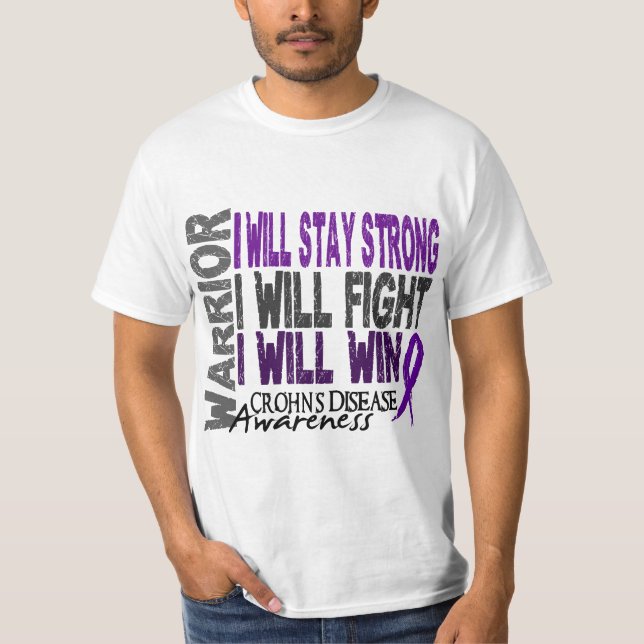 T-shirt Guerrier de maladie de Crohn (Devant)
