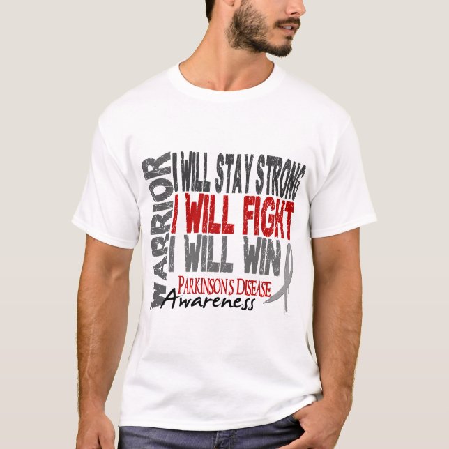 T-shirt Guerrier de :maladie de Parkinson (Devant)