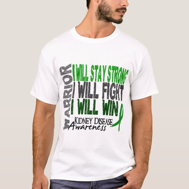 T-shirt Guerrier de maladie rénale (Devant)
