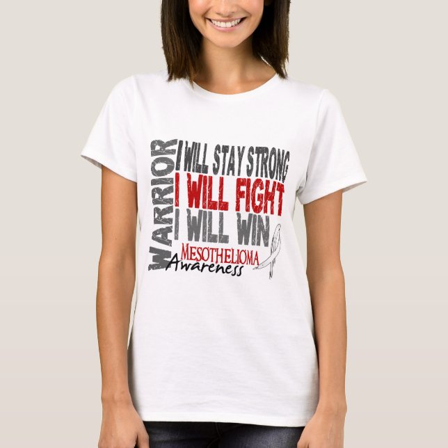 T-shirt Guerrier de mèsothéliome (Devant)