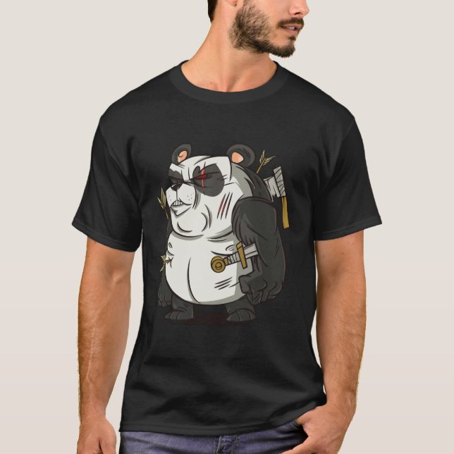 T-shirt Guerrier de Panda  (Devant)