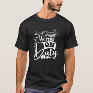 T-shirt Guerrier de prière Foi chrétienne Jésus Croix Bibl