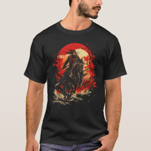 T-shirt Guerrier de samouraï à cheval Japon Art Graphique