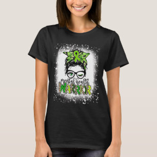 T-shirt Guerrier de santé mentale Messy Bun Milieu de sant