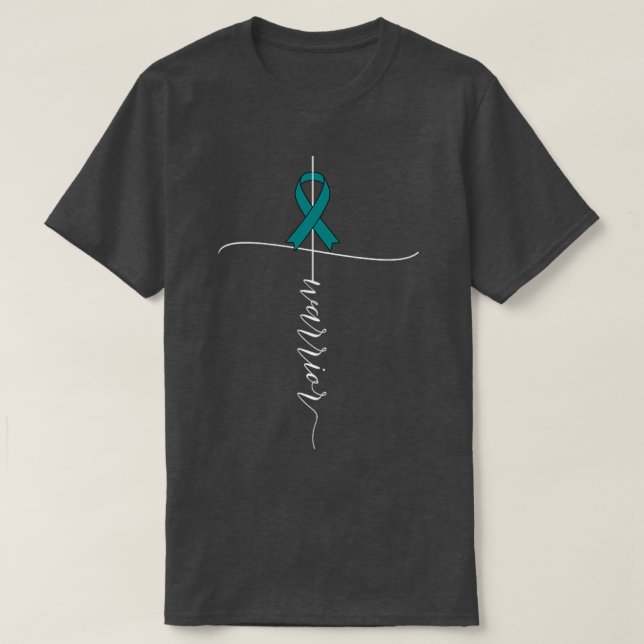 T-shirt Guerrier de sensibilisation au cancer de l'ovaire  (Design devant)