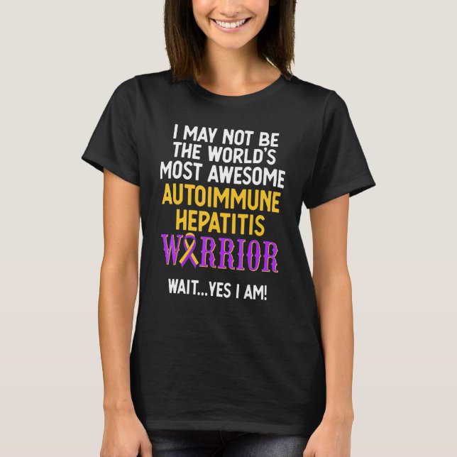 T-shirt Guerrier de survivant de l'hépatite auto-immune 13 (Devant)