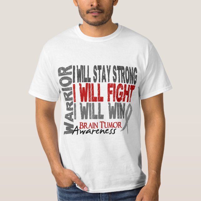 T-shirt Guerrier de tumeur cérébrale (Devant)