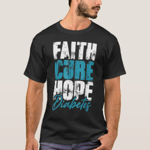 T-shirt Guerrier diabétique Maman Foi Cure Espoir Diabète 