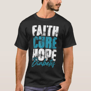 T-shirt Guerrier diabétique Maman Foi Cure Espoir Diabète 