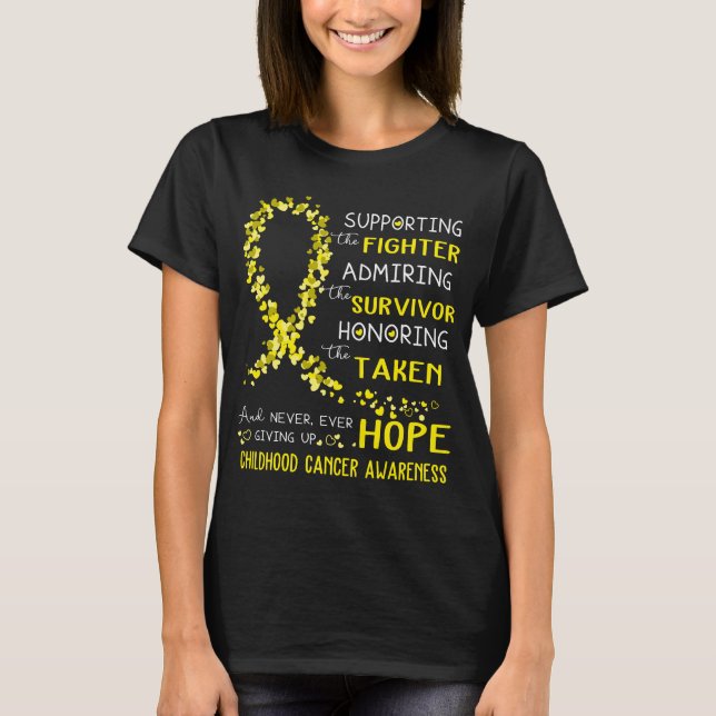 T-shirt Guerrier du cancer de l'enfance en soutien à la lu (Devant)