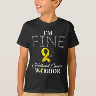 T-shirt Guerrier du cancer de l'enfance Je vais bien