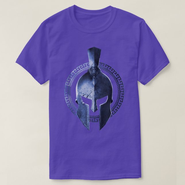 T-shirt Guerrier du casque spartiate Sparta Grec Gladiator (Design devant)