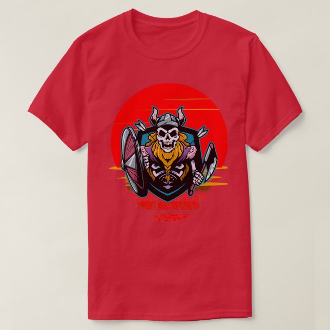 T-shirt guerrier du crâne (Design devant)