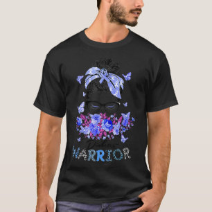 T-shirt Guerrier du diabète T1D Messy Bun Cheveux Diabète 