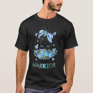 T-shirt Guerrier du diabète T1d Messy Bun Cheveux Diabète