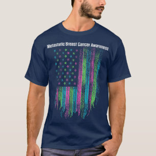 T-shirt Guerrier du drapeau de sensibilisation au cancer d