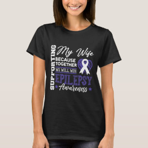 T-shirt Guerrier épileptique et épilepsie au ruban pourpre