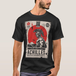 T-shirt Guerrier grec avec soleil rouge | Mythologie d'Ach