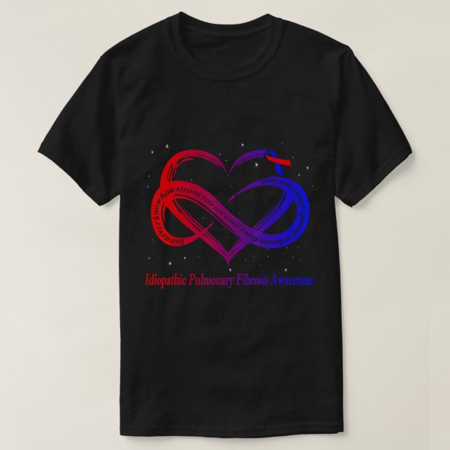 T-shirt guerrier Idiopathique Pulmonaire Fibrose (Design devant)