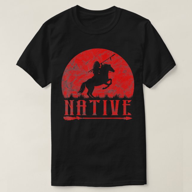 T-shirt guerrier indien d'amérique vintage  (Design devant)
