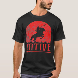 T-shirt guerrier indien d'amérique vintage