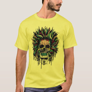 T-shirt Guerrier magique de crâne de vaudou