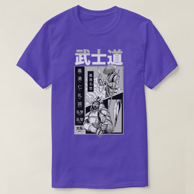 T-shirt Guerrier Manga et Anime Samurai  (Design devant)