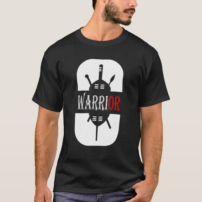 T-shirt Guerrier natif Shield and Spear (Devant)