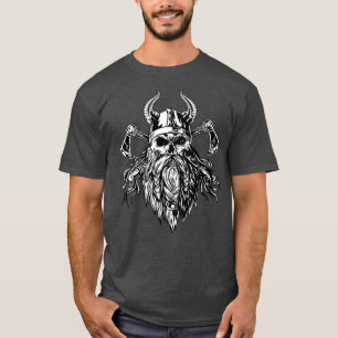 T-shirt Guerrier norse du crâne viking