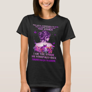 T-shirt guerrier papillon de fibromyalgie je suis la temp