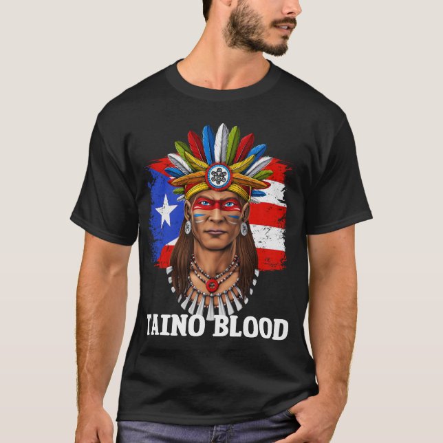 T-shirt Guerrier portoricain Taino (Devant)