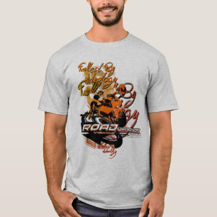 T-shirt Guerrier routier, alimenté par l'idéologie, moto