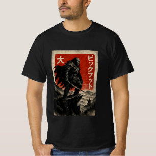 T-shirt Guerrier Samouraï Bigfoot Sasquatch Japonais Vinta