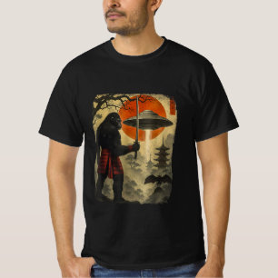 T-shirt Guerrier Samouraï Bigfoot Sasquatch Japonais Vinta