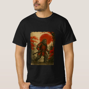 T-shirt Guerrier Sasquatch Bigfoot Samouraï Japonais Vinta
