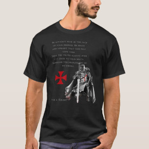 T-shirt Guerrier Templier Chevalier Pour Jésus Et Dieu Bi
