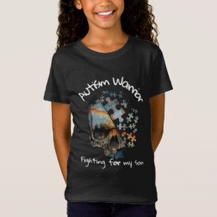 T-Shirt Guerrier vintage de l'autisme crânien combattant p