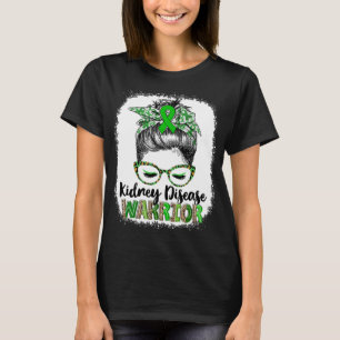 T-shirt Guerrière de la maladie rénale au chignon désordon