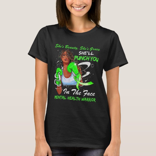 T-shirt Guerrière de la santé, elle vous punira femme noir (Devant)