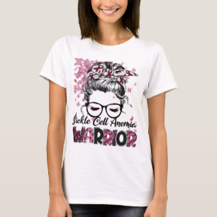 T-shirt Guerrière de l'anémie falciforme Femme Fille Survi