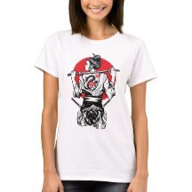 Guerrière samouraï féminine – Tatouage de rose de