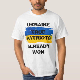 T-shirt Guerriers Bleu et Jaune Drapeau de l'Ukraine